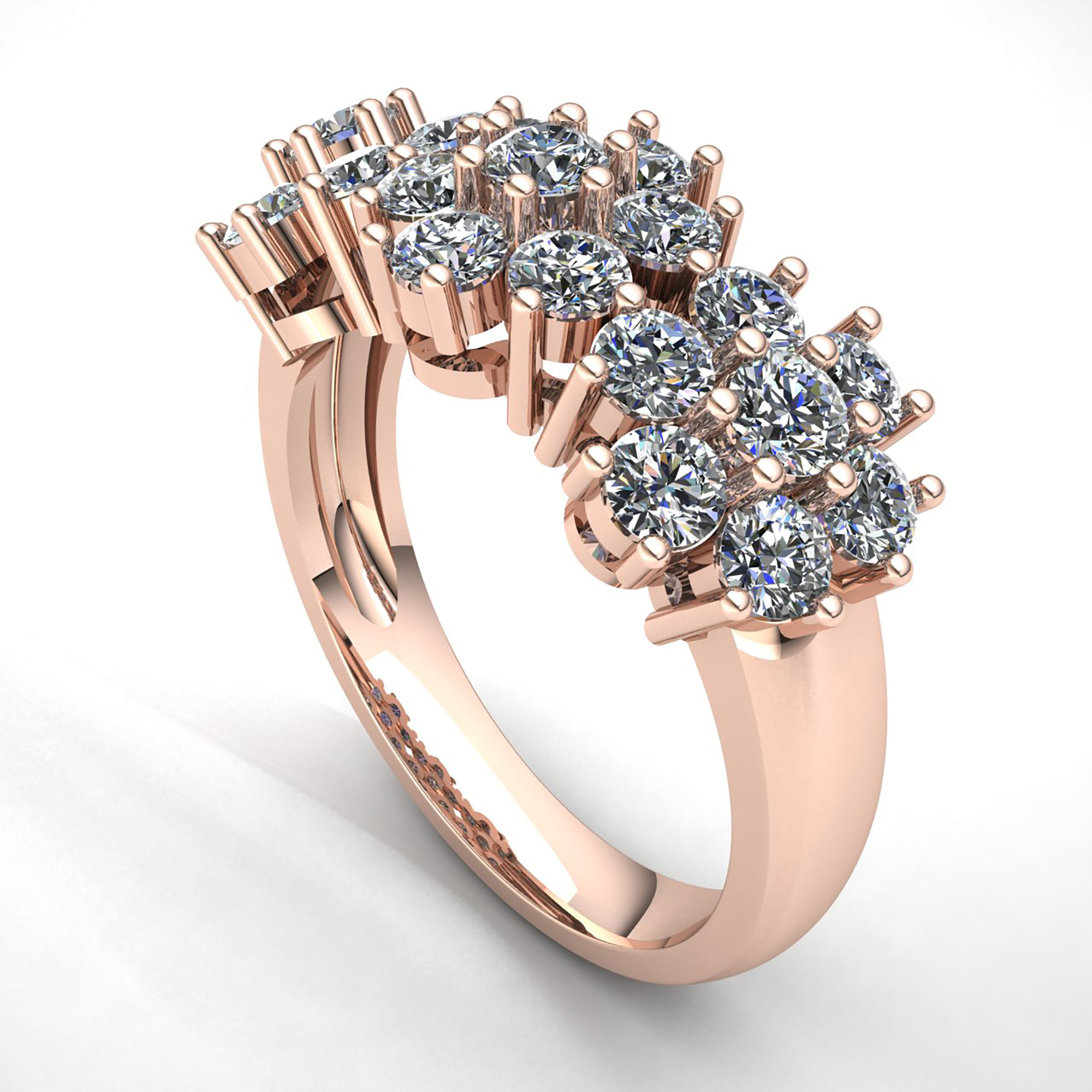 1ct diamond cluster ring