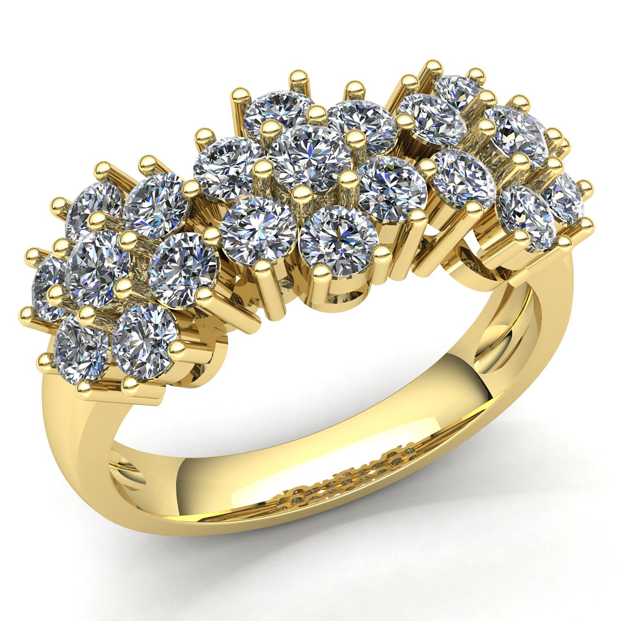 1ct diamond cluster ring