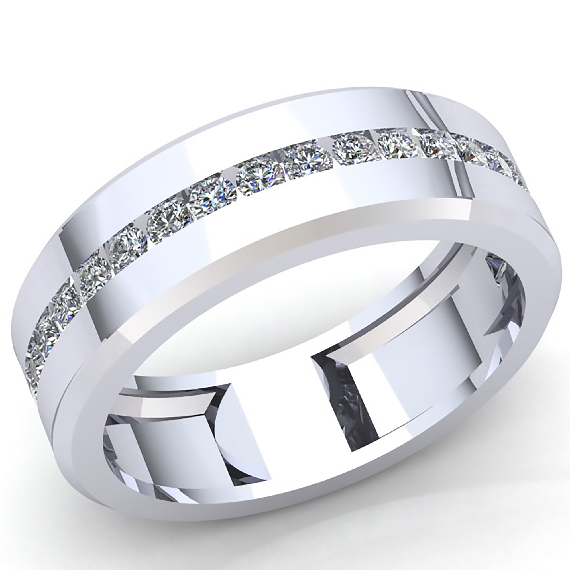Men's 2ct on sale diamond wedding band