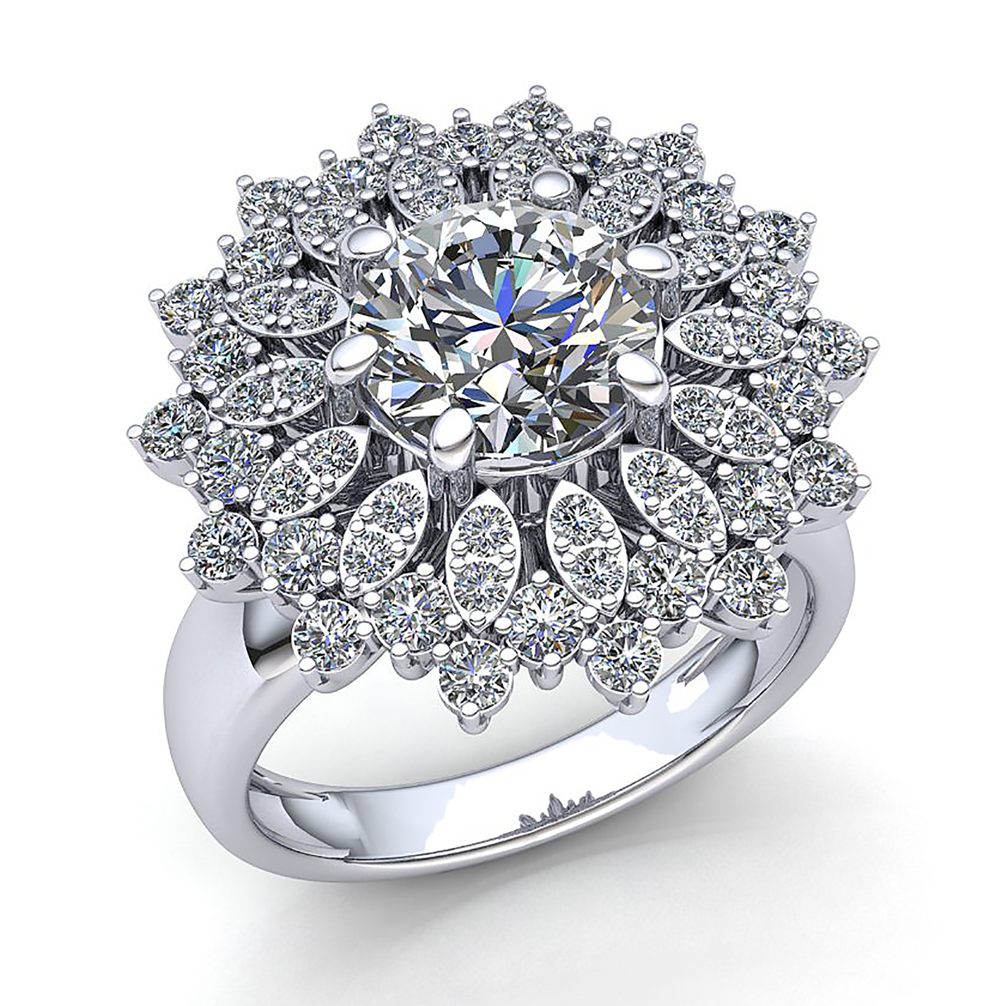 Ladies diamond cocktail best sale rings