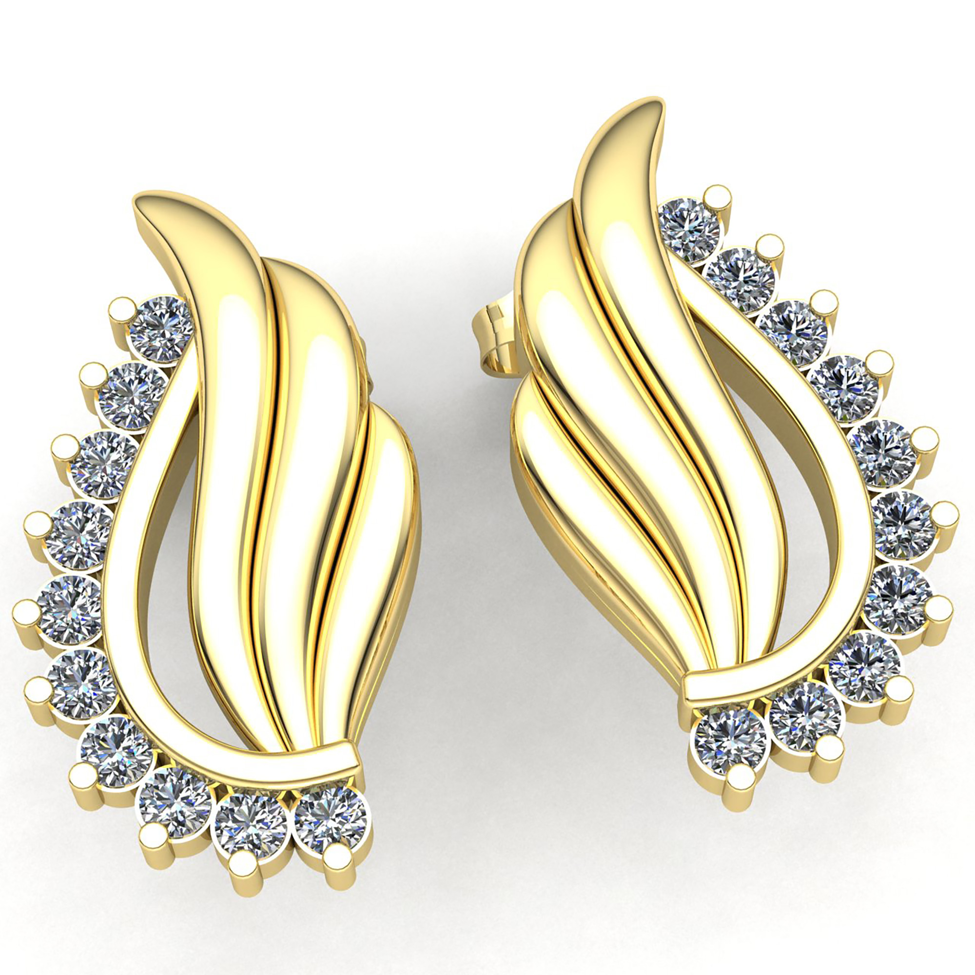 22k Gold Chandbali Earrings - erfc22670 - [Earrings > 22Kt 