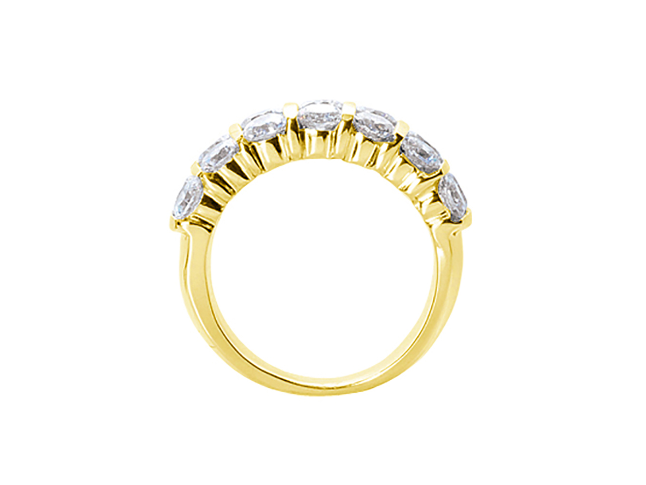 Pre-owned Jewel We Sell 0.45ct Diamond Wedding Band Ring 10k Yellow Gold Round Cut Channel Setting I Si2