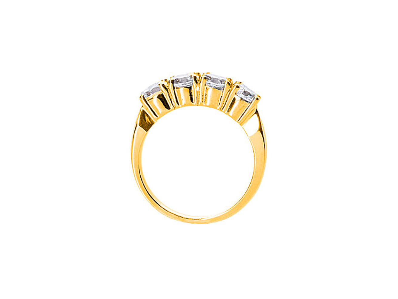 Classic 1.20ct Diamond 4Stone Wedding Ring 10kt Yellow
