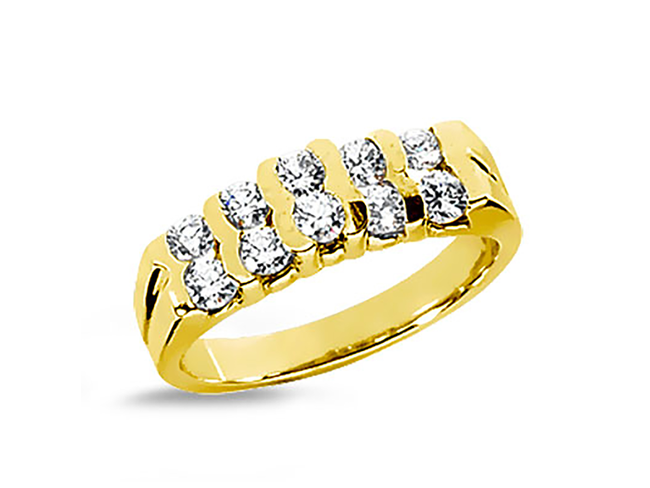 ymd꙳★*゜ 0.50ct Diamond Wedding Band Ring Sterling Silver Channel