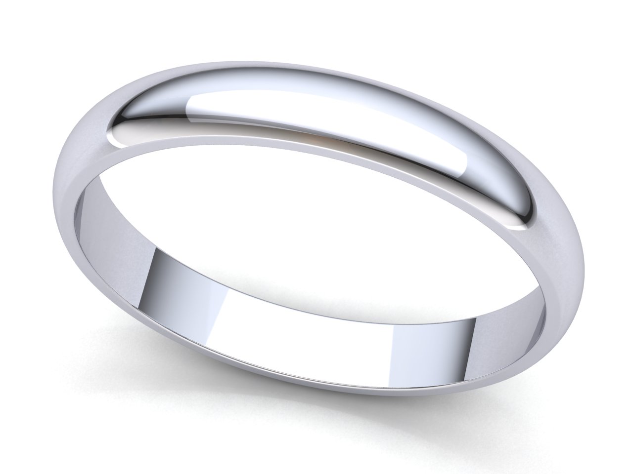 Domed Plain Band Ring Mens Womens 2mm 3mm 4mm 5mm 6mm 7mm 8mm Solid 14k Gold