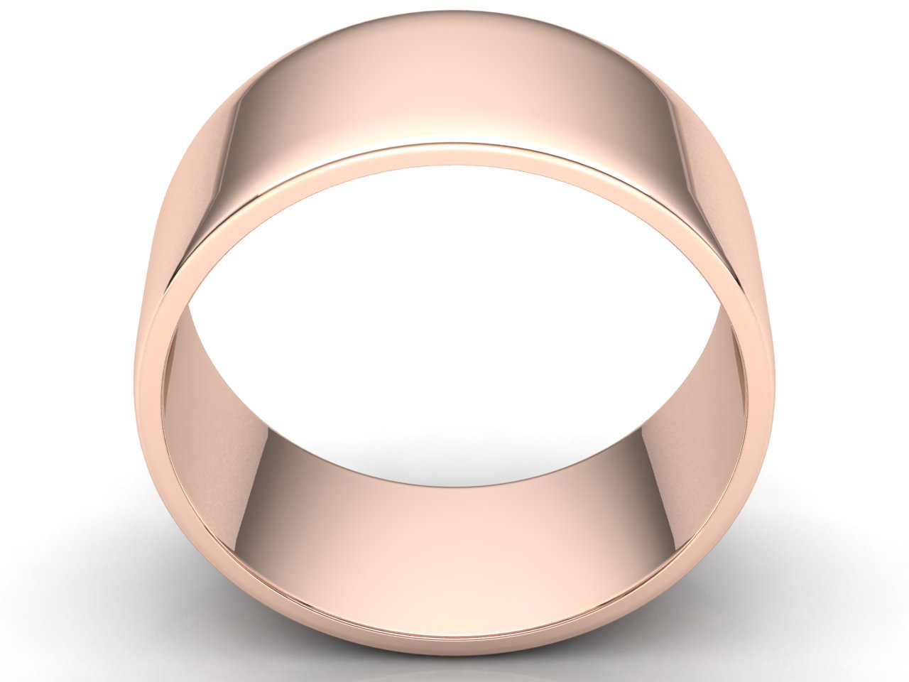 JewelWeSell Solid 14k Rose Gold Comfort Fit Euro Dome Wedding Band Ring 2mm-8mm