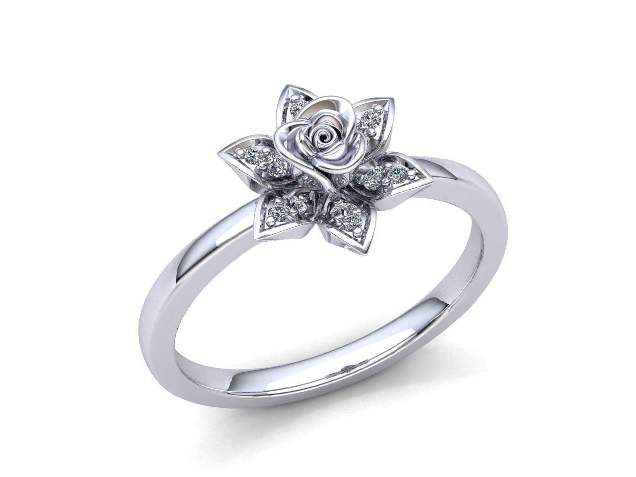 r*0様 wish upon A star Ｋ１０／Ｋ５ＷＧ　Ｄ０．０４ｃｔ／０ 10K Gold 9.40ct Star Shaped Diamond Ring – SHYNE JEWELERS