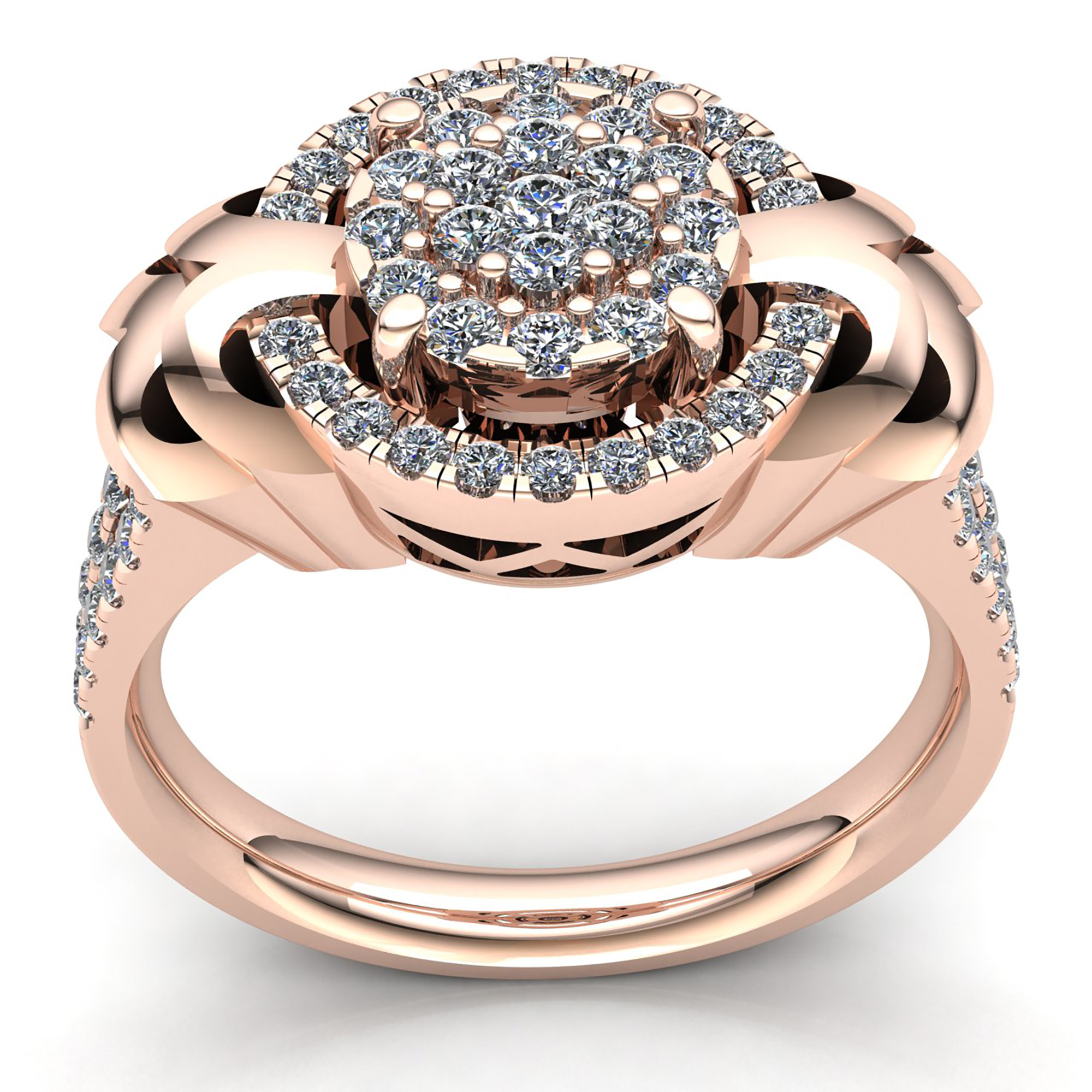 1ct diamond cluster ring