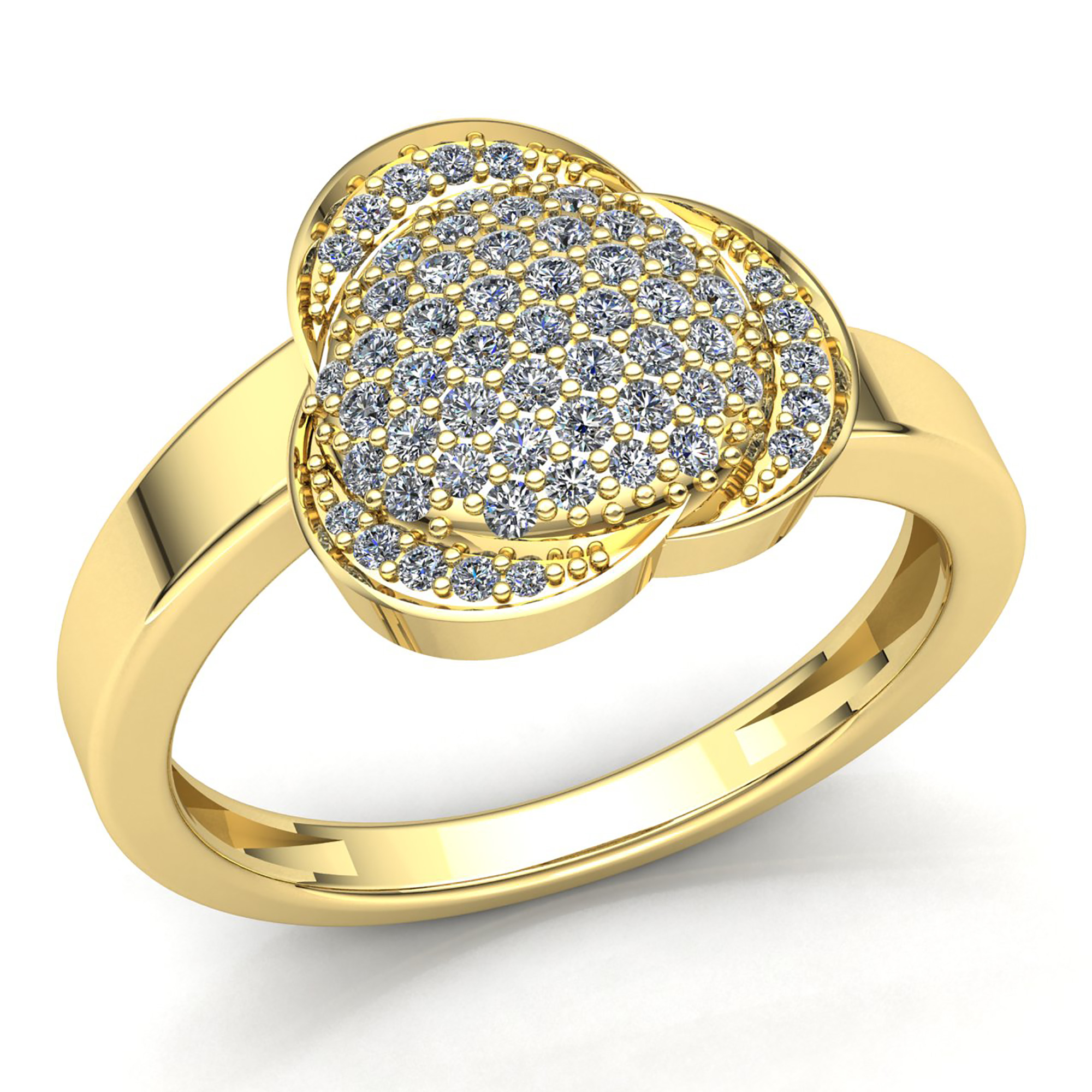 1ct diamond cluster ring