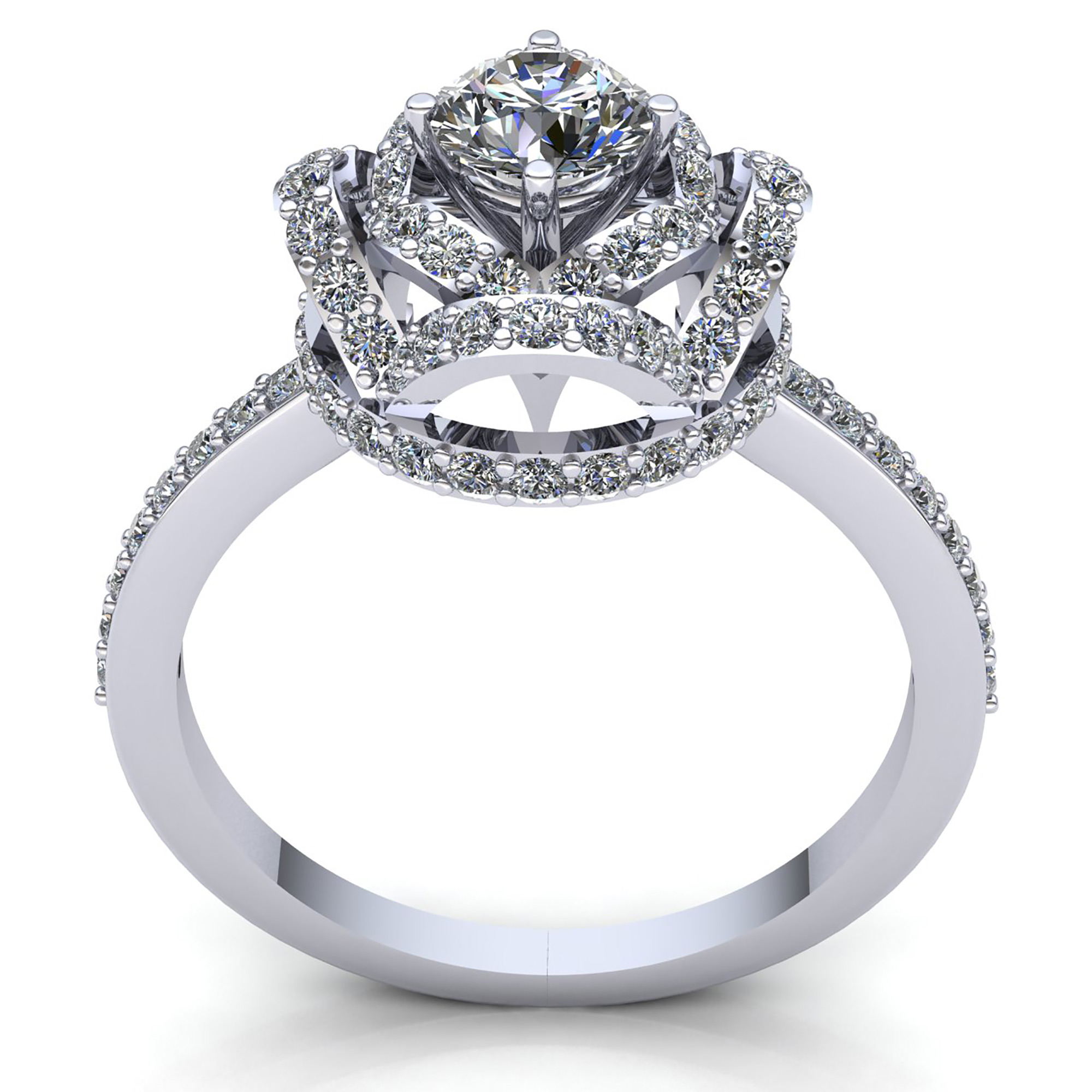 0.5ctw Genuine Round Cut Diamond Ladies Twisted Halo Engagement Ring 10K Gold - Picture 11 of 14