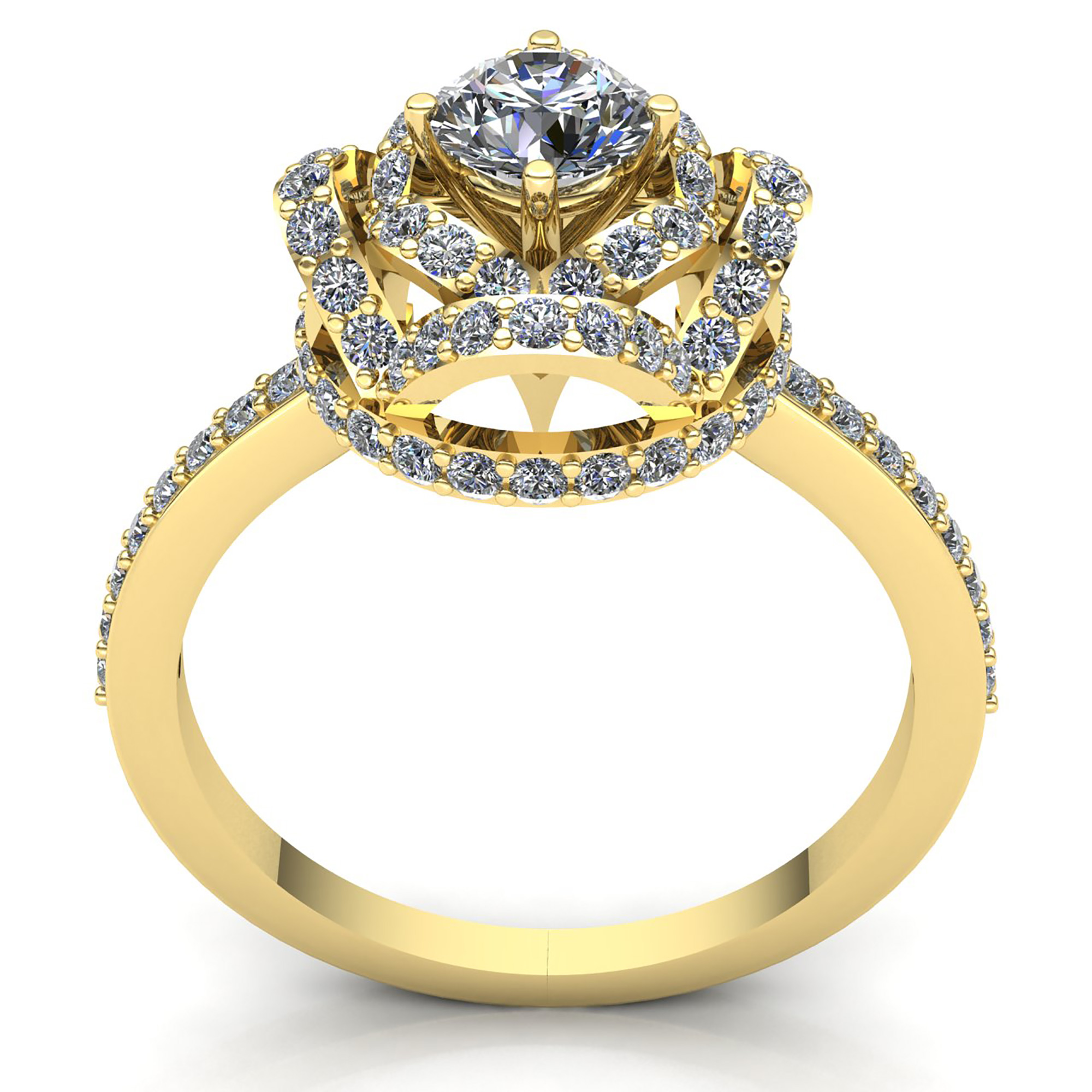 0.5ctw Genuine Round Cut Diamond Ladies Twisted Halo Engagement Ring 10K Gold - Picture 14 of 14