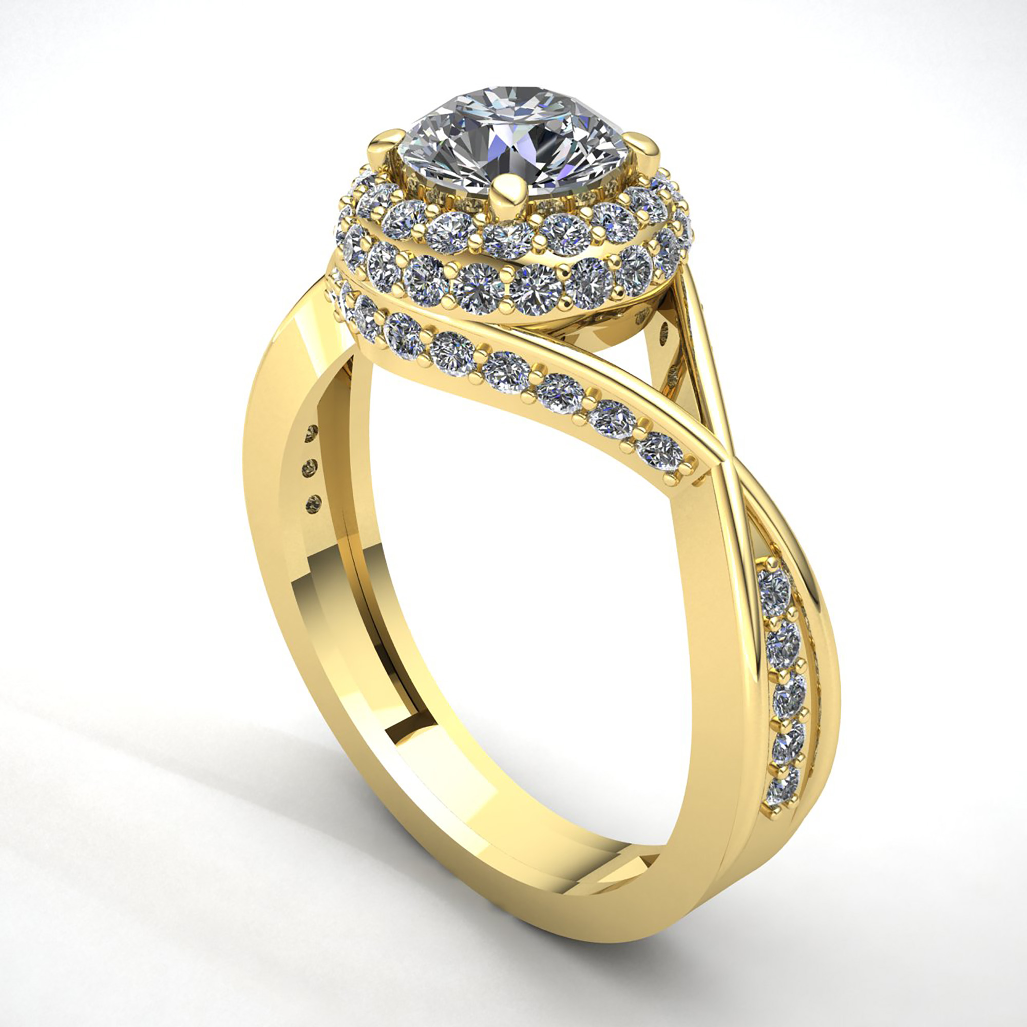 Natural 1.5ct Round Cut Diamond Ladies Bridal Solitaire ...