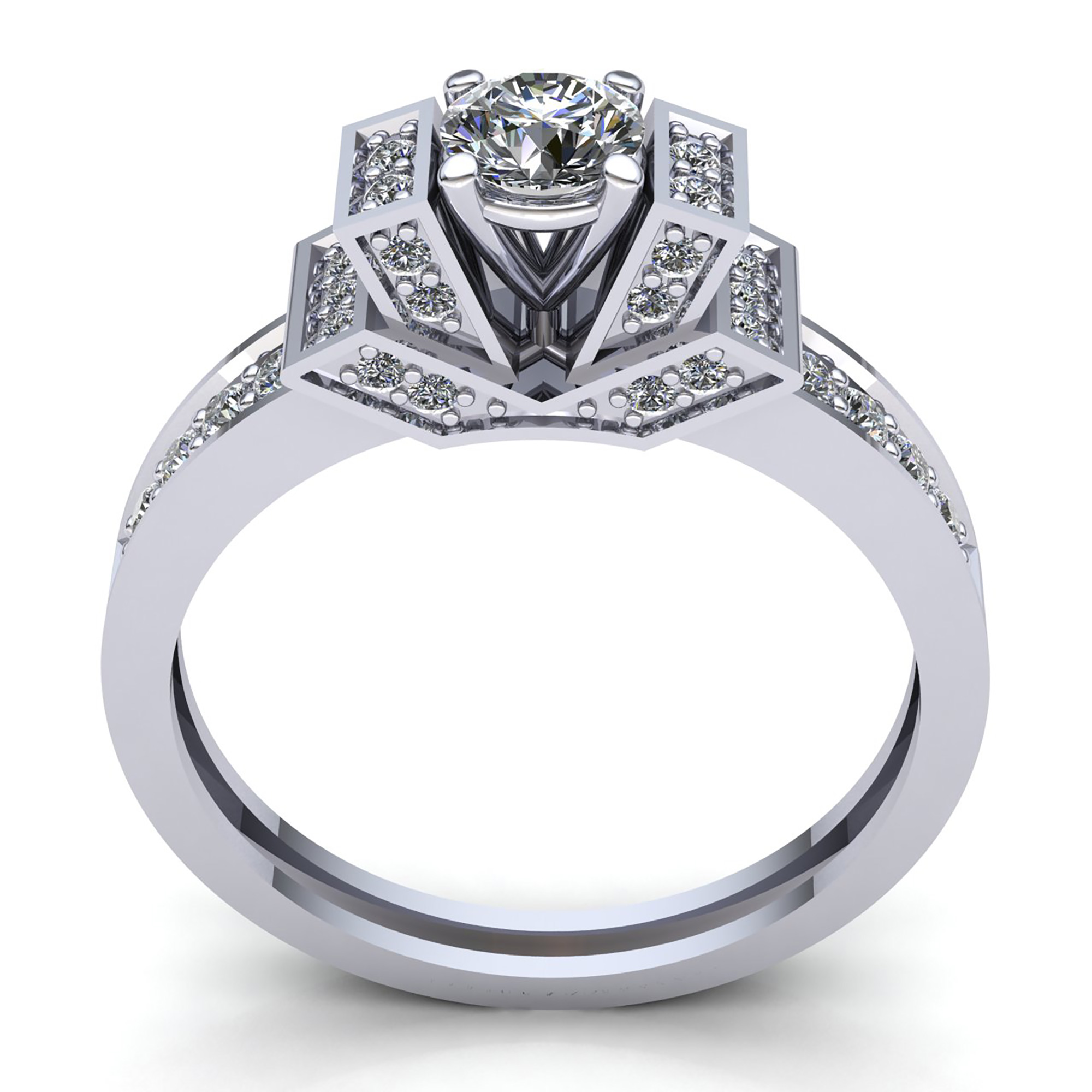 Genuine 1ctw Round Cut Diamond Ladies Solitaire Fancy Engagement Ring 18K Gold eBay