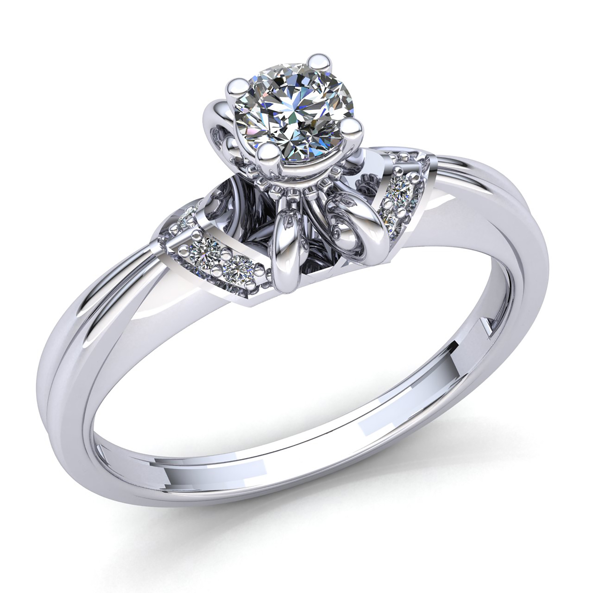 Natural 1ct Round Cut Diamond Ladies Unique Solitaire Engagement Ring 10K Gold eBay