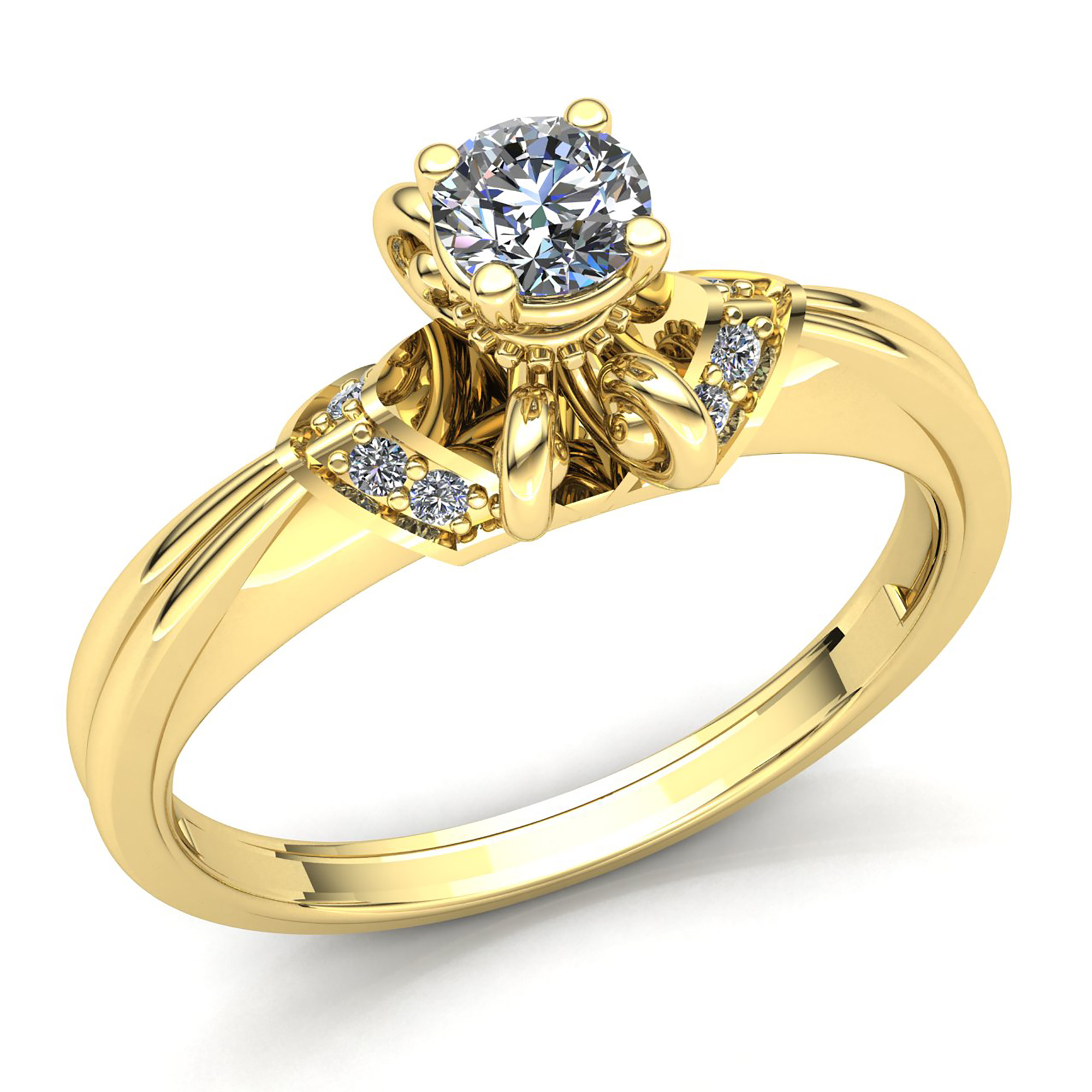 Unusual gold engagement rings for women  in jeddah 
