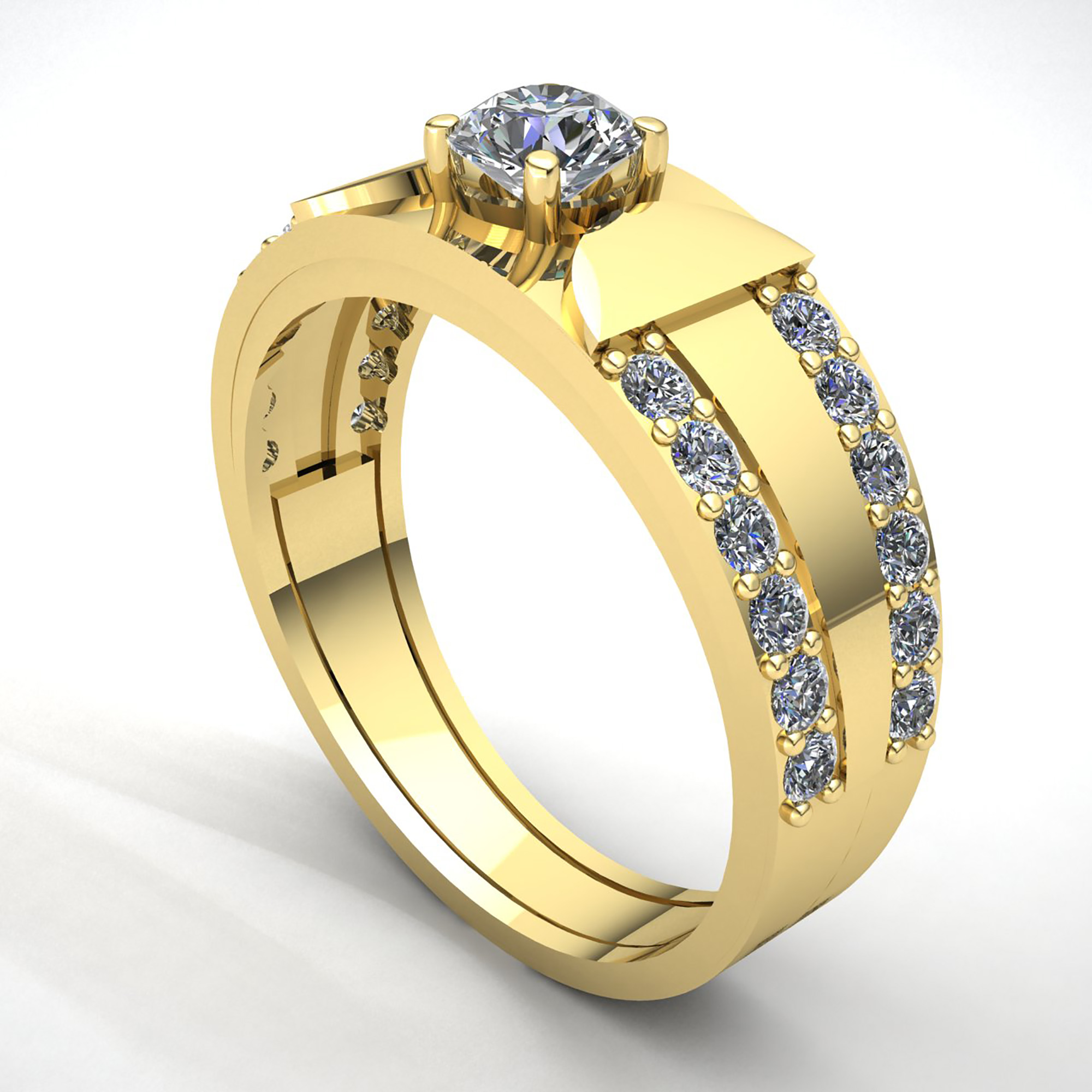 2ct Round Diamond Mens Bridal Solitaire Engagement Ring 14K Gold eBay