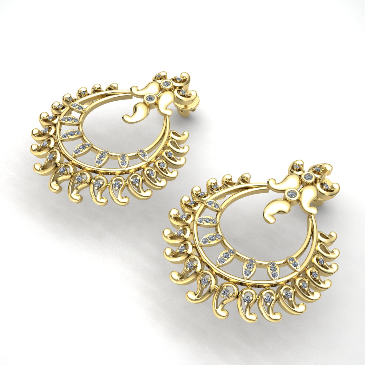 Genuine 1.5ct Round Cut Diamond Ladies Fashion Flower Earrings 14K Gold - Picture 13 of 14