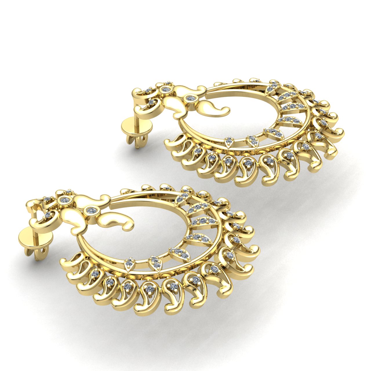 Genuine 1.5ct Round Cut Diamond Ladies Fashion Flower Earrings 14K Gold - Picture 14 of 14