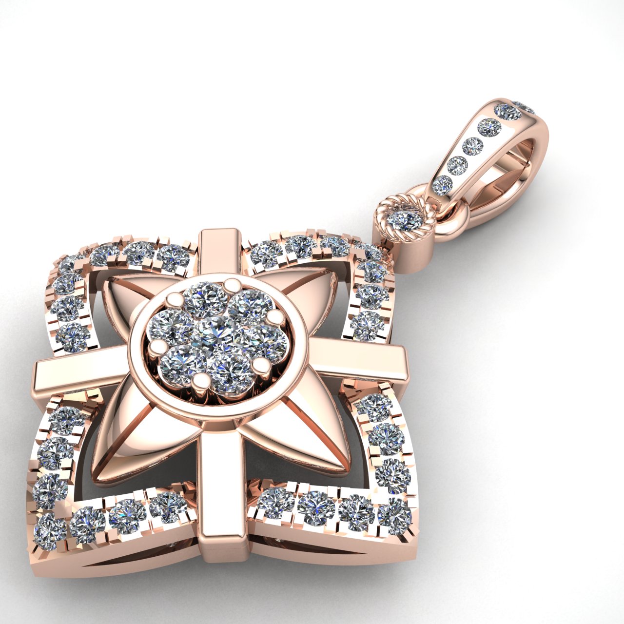 Natural 0.5ct Round Cut Diamond Ladies Accent Cluster Star Pendant 10K Gold - Picture 7 of 14