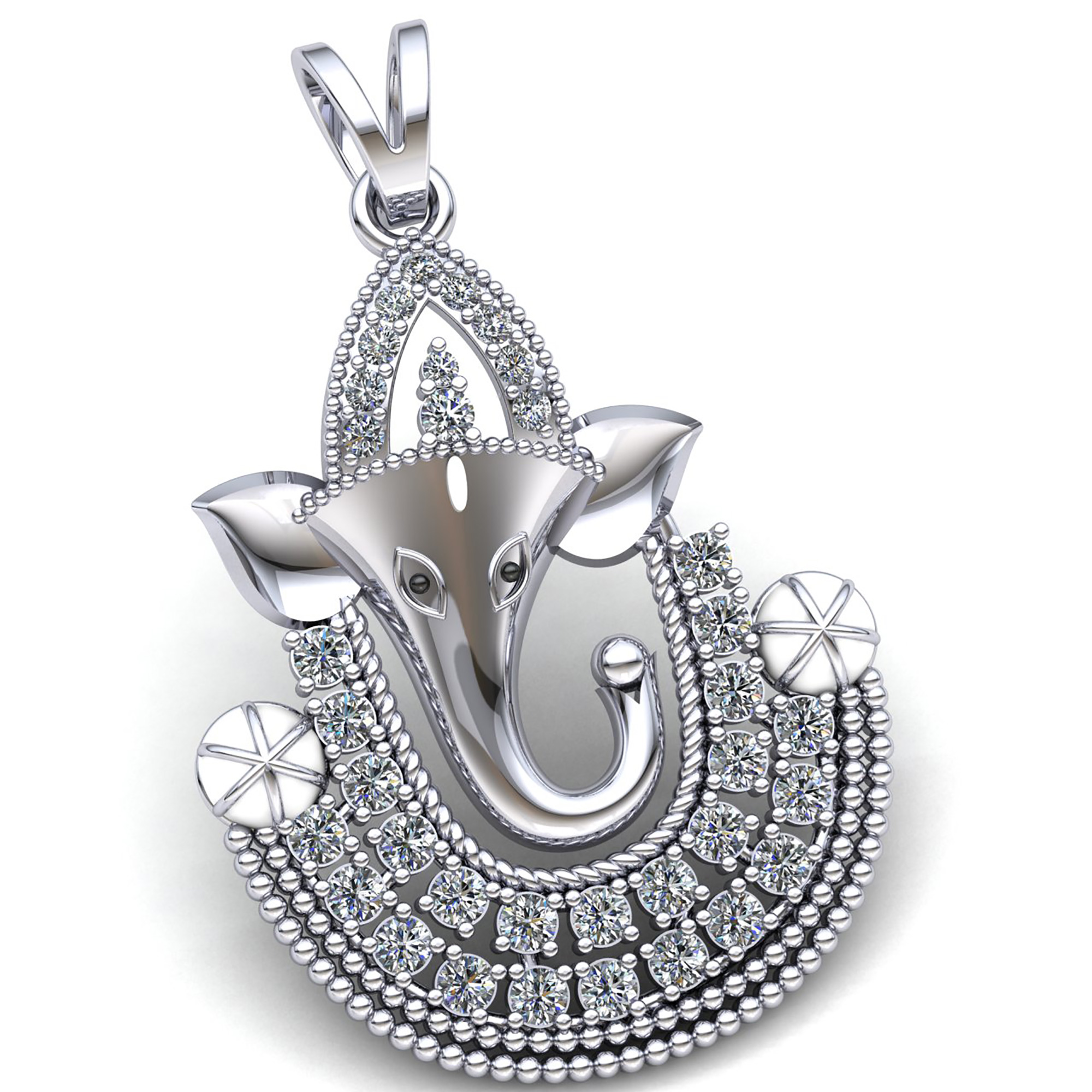 Lord Ganesha Religious Pendant 10K Gold 