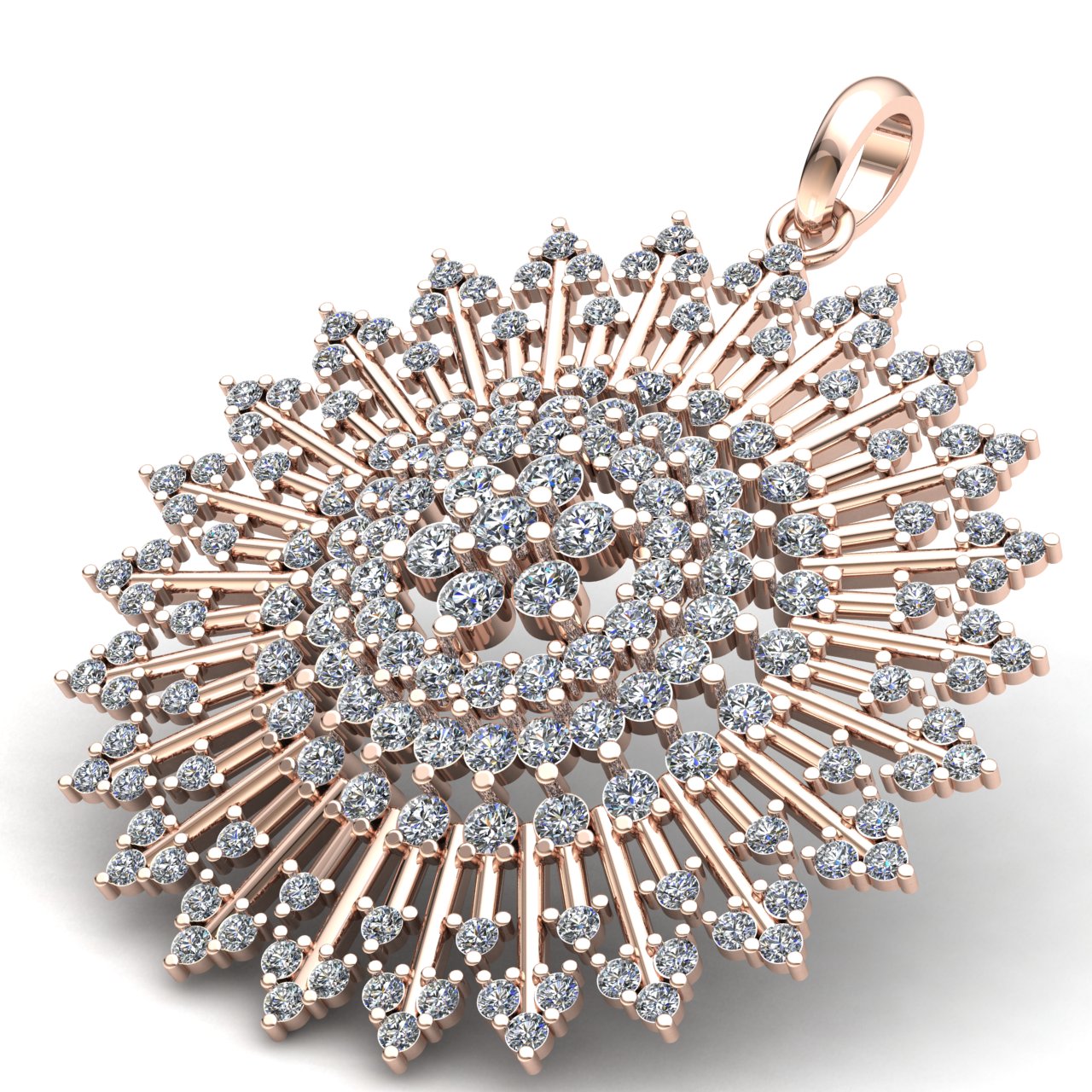 Genuine 3ctw Round Cut Diamond Ladies Fancy Halo Circle Pendant 14K Gold - Picture 2 of 14