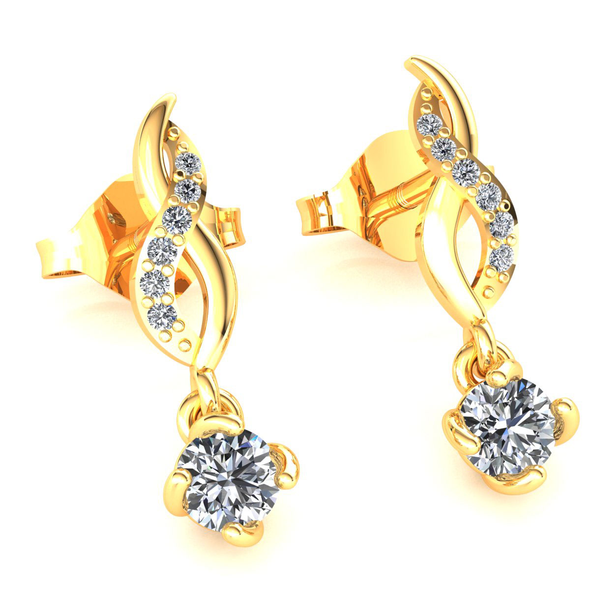 [PRIMAUTE] IU着用☆ROUND DROP RING-B Earrings 全3色 1699316832-duo-drop-earring-rd