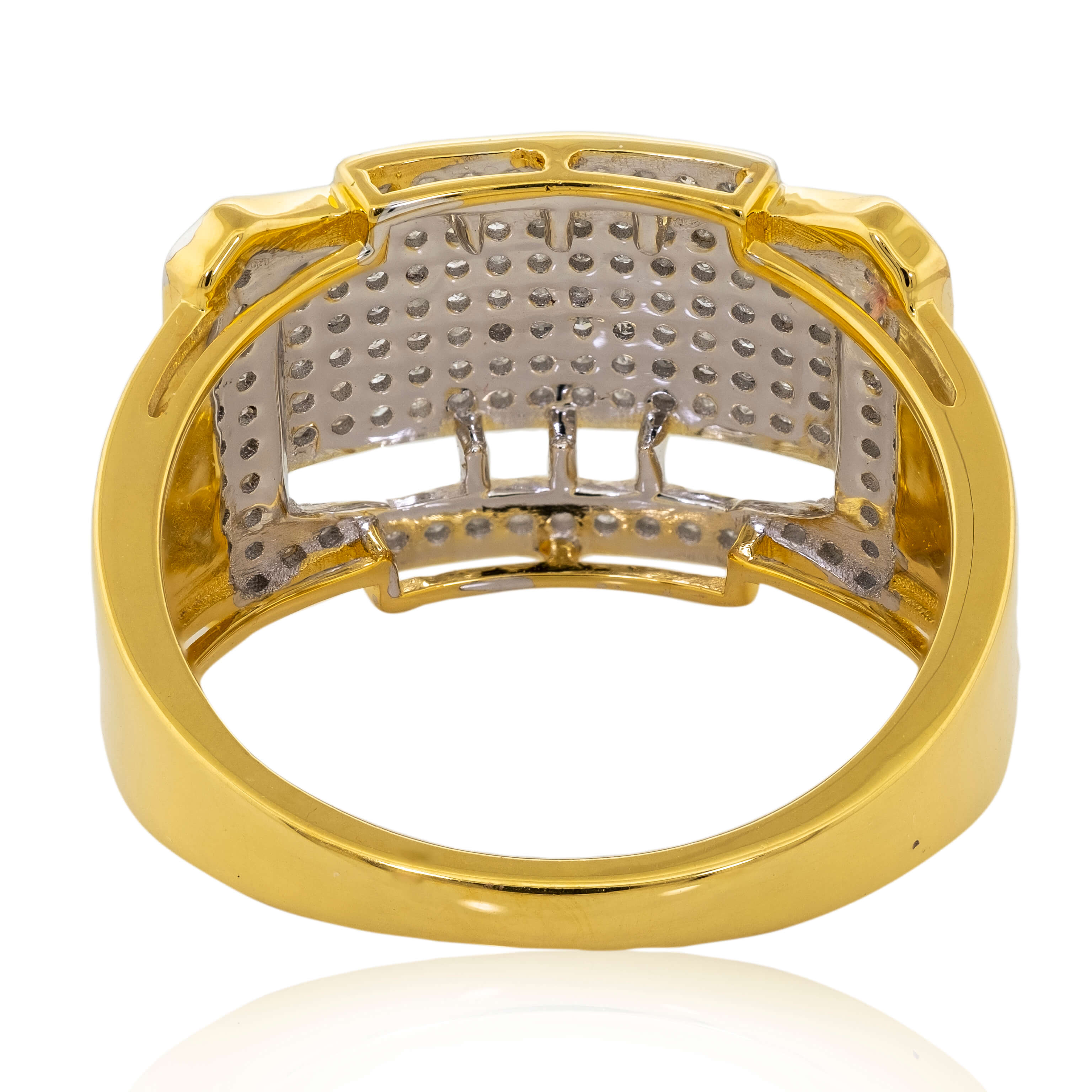 Mens Micropave Set Diamond Wedding Band Ring 925 Sterling ...