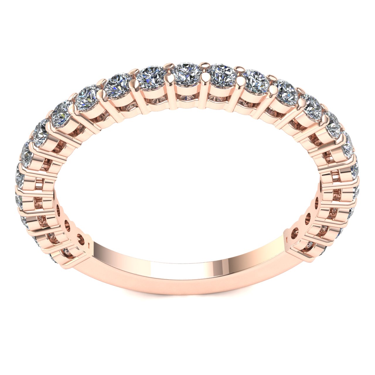 Genuine 0.7ct Round Diamond Ladies Basket Eternity Band With Sizing Bar 10k Gold eBay